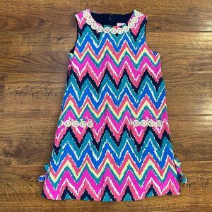 Lilly Pulitzer chevron girls shift dress